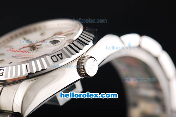 Rolex Datejust Turn-O-Graph Automatic with White Dial and Red Second Hand - Click Image to Close